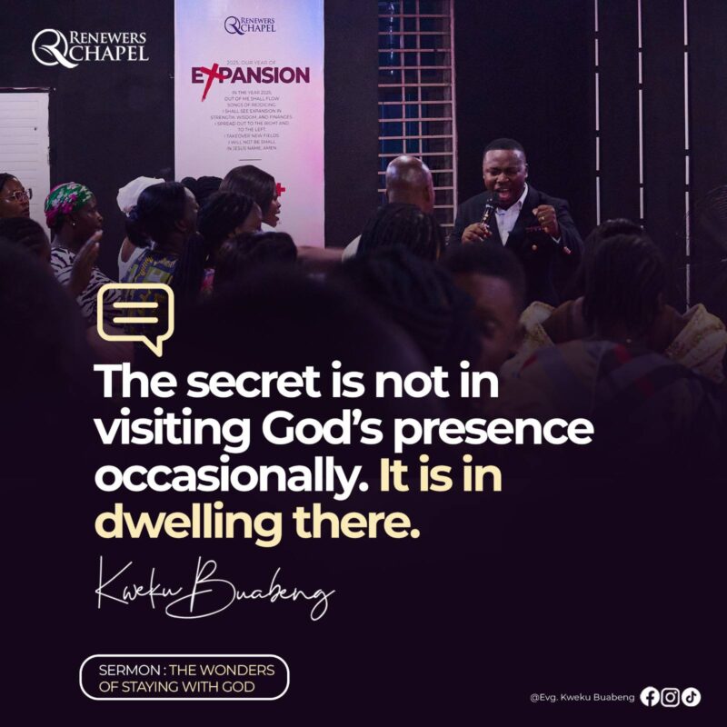 Famous & Popular Quote about Church, God's Presence, Presence Of God, Secret, Visiting: "The secret is not in visiting God's presence occasionally. It is in dwelling there."