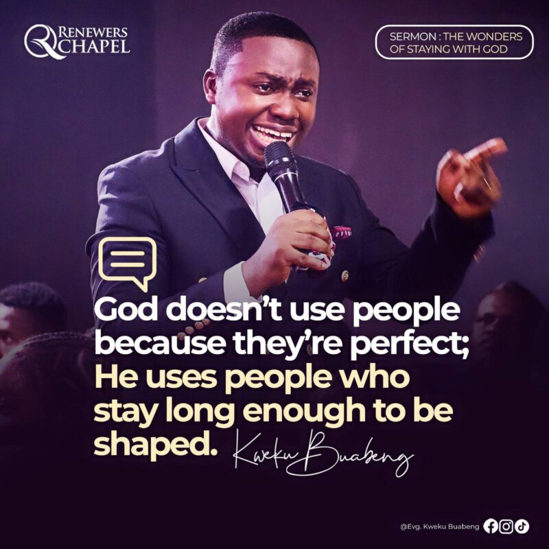 Famous & Popular Quote about Enough, God, Long, People, Perfect, Shape, Use, Uses: "God doesn't use people because they're perfect; He uses people who stay long enough to be shaped."