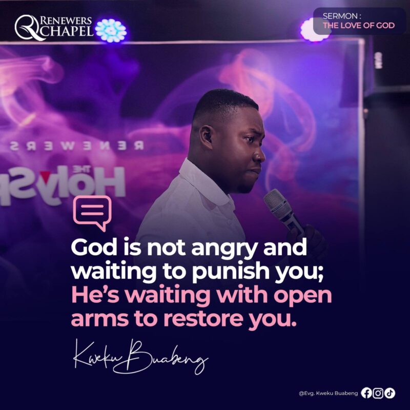 Famous & Popular Quote about Angry, Not, Open, Restore, Waiting, You: "God is not angry and waiting to punish you; He’s waiting with open arms to restore you."