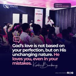 Famous & Popular Quote about loves, mistakes, nature, perfection, You: "God’s love is not based on your perfection, but on His unchanging nature. He loves you, even in your mistakes."