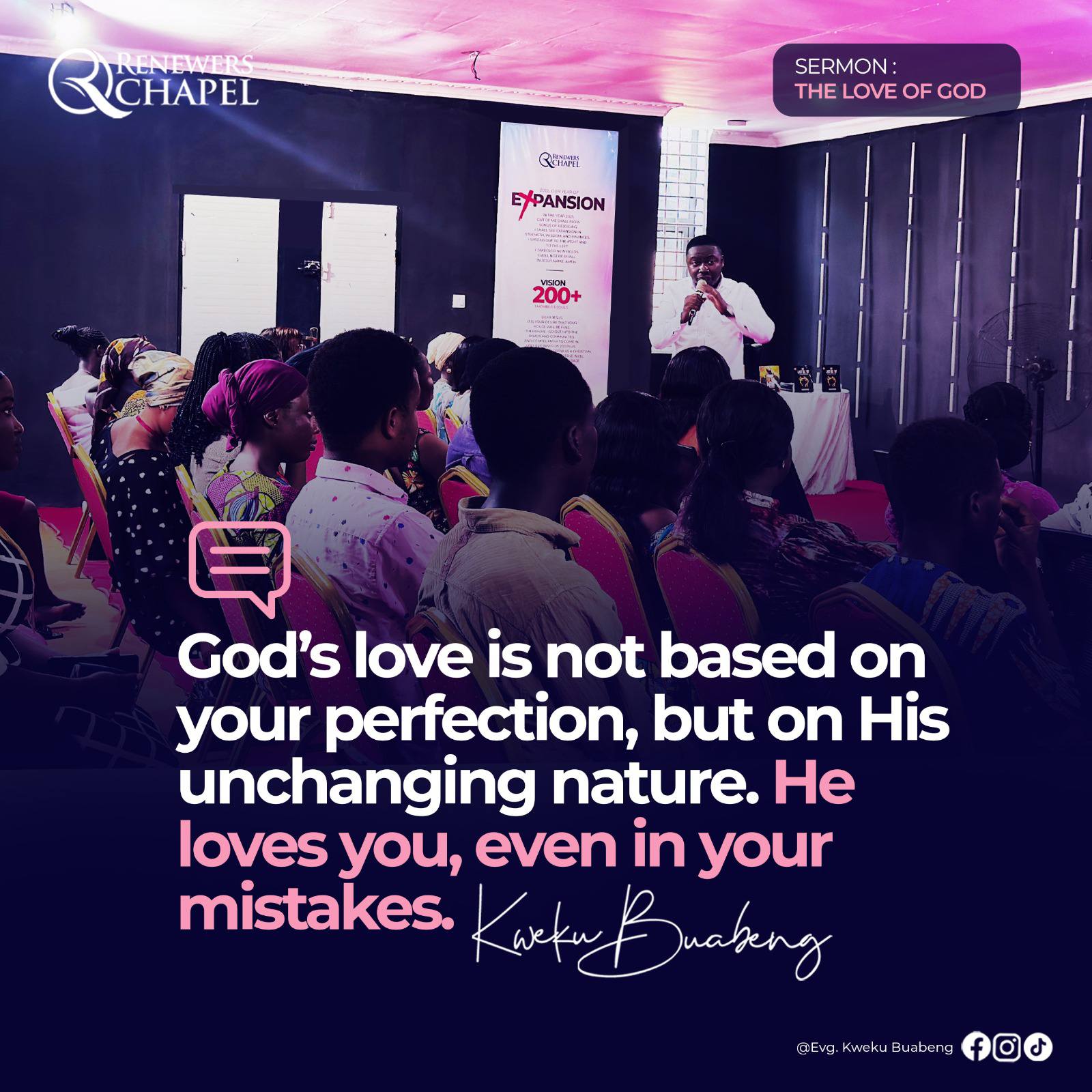 God’s love is not based on your perfection, but on His unchanging nature. He loves you, even in your mistakes.