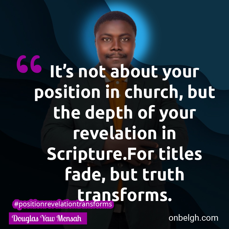 Famous & Popular Quote about Apostles, Church, Position, Revelation, Scripture: "It's not about your position in church, but the depth of your revelation in Scripture. For titles fade, but truth transforms."